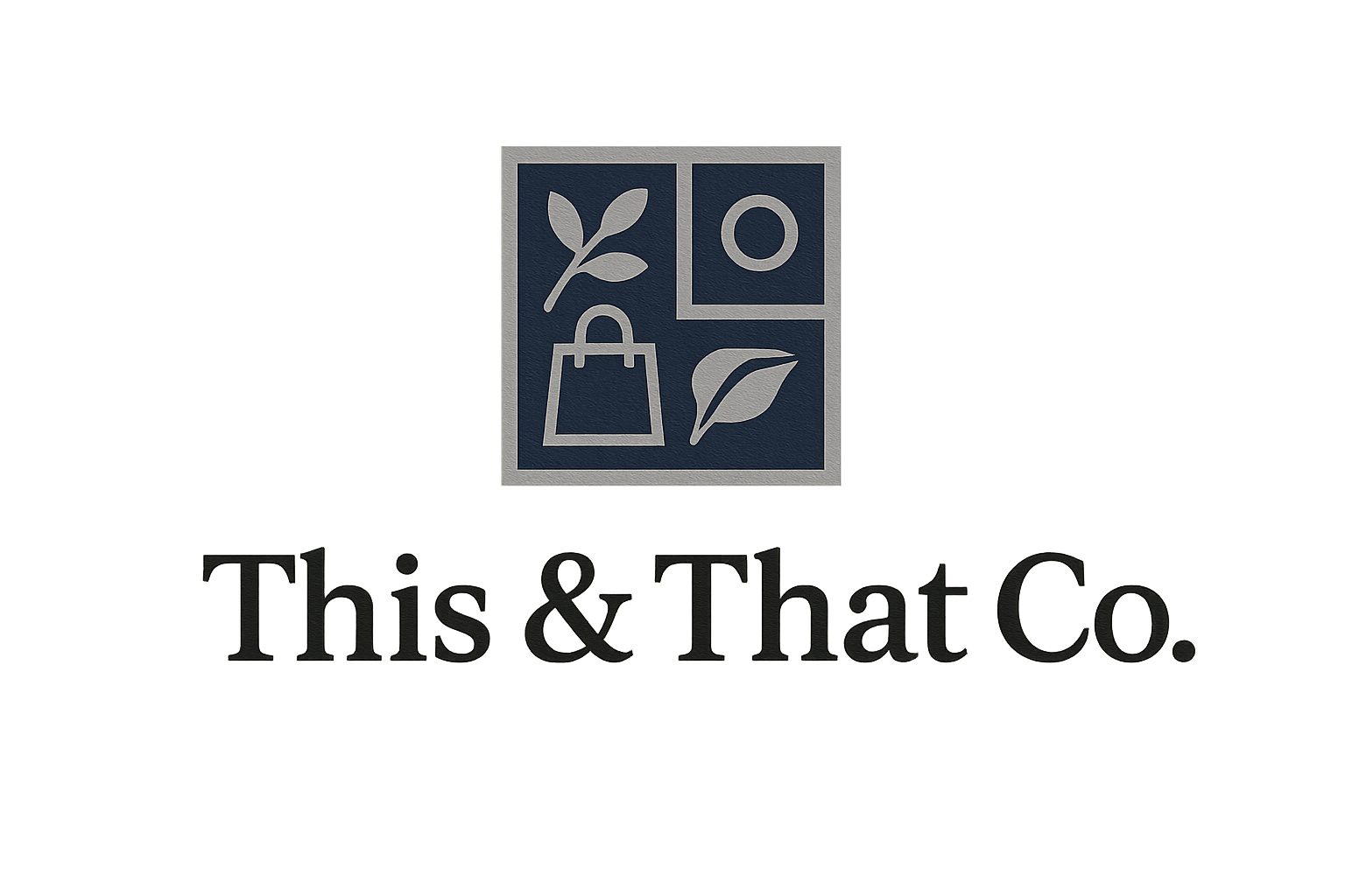 Logo with black font for This & That Co.
