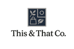 Logo with black font for This & That Co.